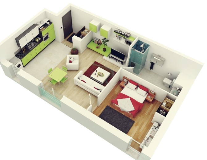 1 bedroom apartments